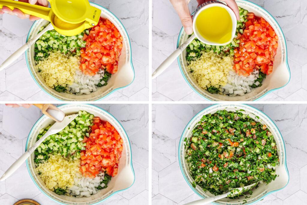 Tabouleh steps